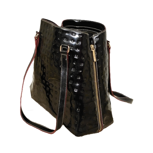 Arcadia Genuine Leather Large Shoulder Bag Italy - Picture 4 of 11